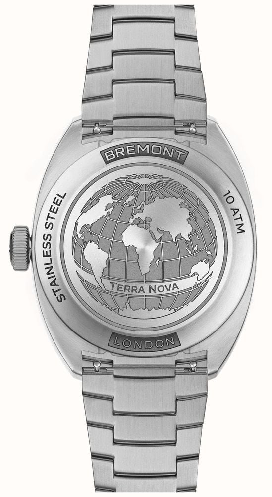 Bremont Terra Nova Jumping Hour Automatic (40.5mm) Black Lacquered Dial / Stainless Steel Bracelet TN40-JH-SS-BK-B - alternate view 2