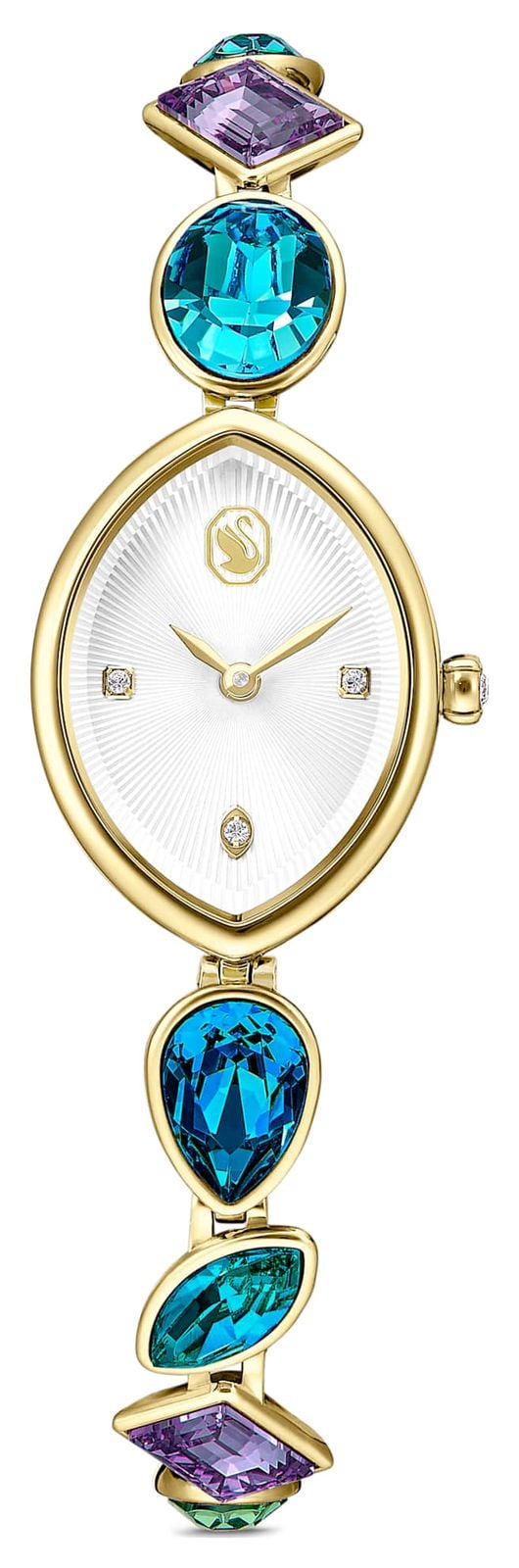 Swarovski 5749569 Gema Quartz (20mm) Silver Dial / Gold PVD Watch