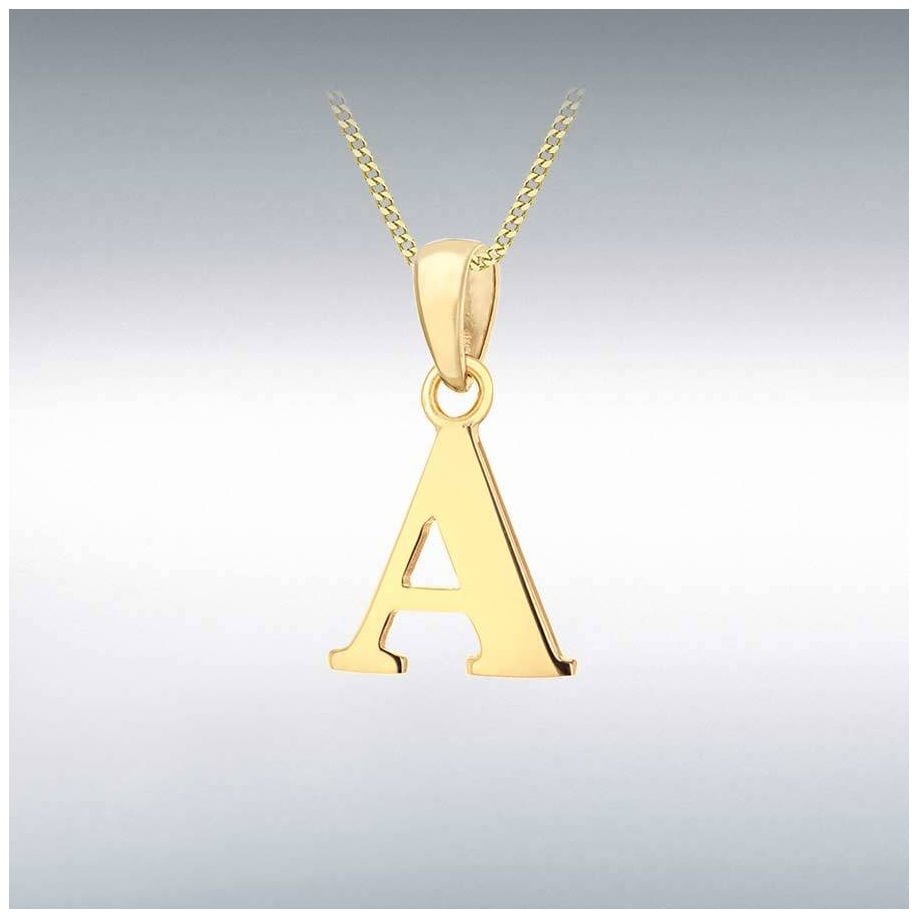 James Moore & Co 1.69.3791 9ct Yellow Gold Larger A Initial Jewellery