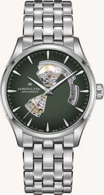 Hamilton Jazzmaster Open Heart Automatic (42mm) Rich Green Dial / Stainless Steel Bracelet H32705160