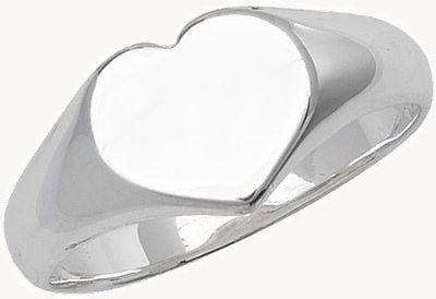 Treasure House Silver Babies Heart Signet Ring Size I G7397/I
