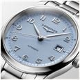 LONGINES Master Collection Automatic (41mm) Light Blue "Barleycorn" Dial / Stainless Steel Bracelet L29504996 - alternate view 4