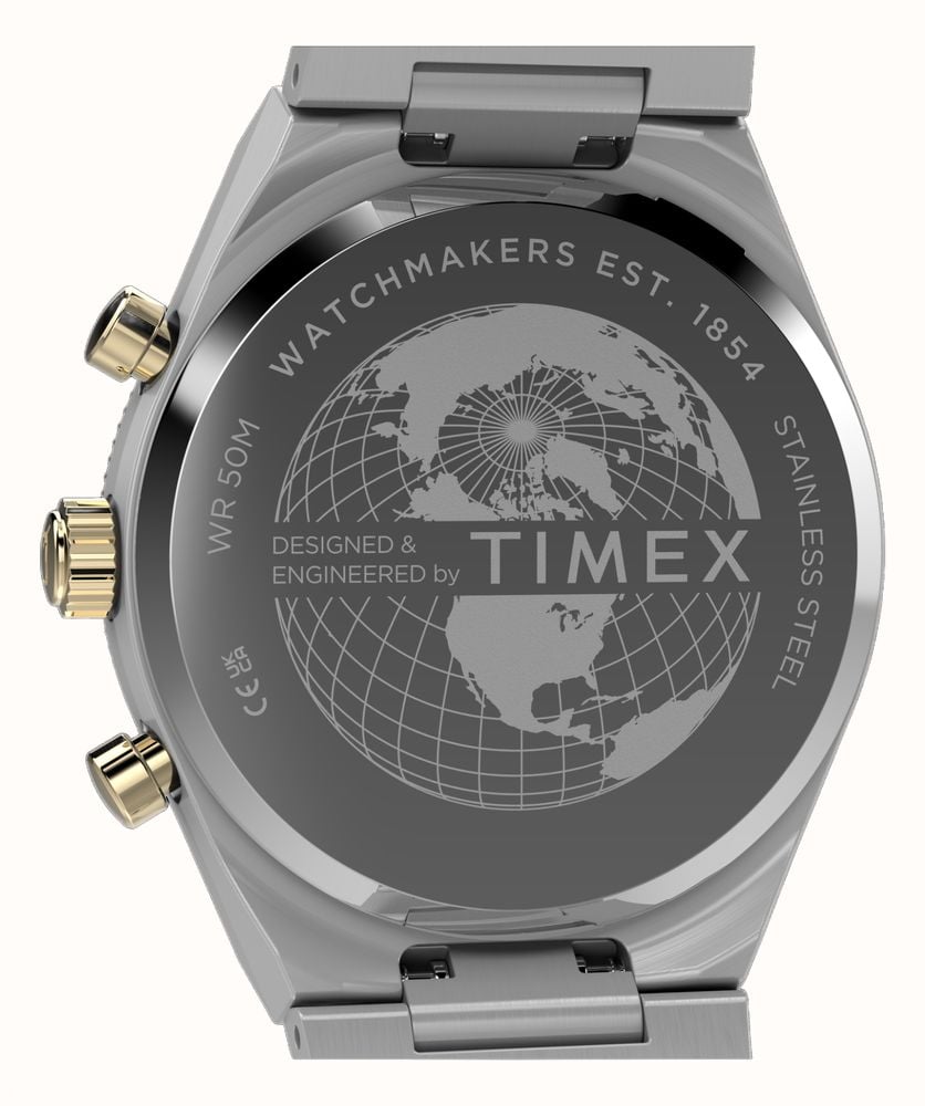 Timex Q Timex Continental Chronograph 36MM Two-Tone Stainless Steel Bracelet Watch TW2Y92300 - alternate view 4
