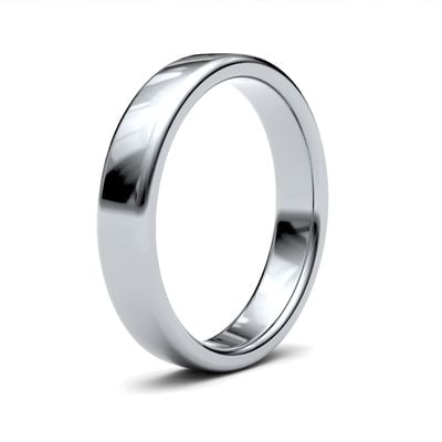 James Moore Wedding Rings | 9ct White Gold | 4mm | Medium | Soft Court | AG_4LMS-9W