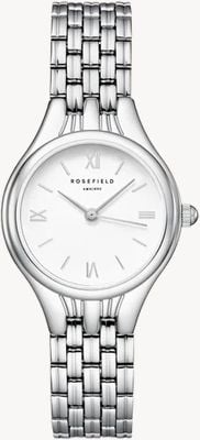 Rosefield Ladies Muse White Dial Silver Coloured Stainless Steel Bracelet MUWSSS-MU02