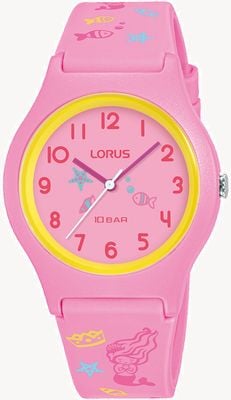 Lorus Kid's Under-The-Sea 100m (34mm) Pink Dial / Pink Silicone RRX49HX9