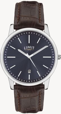 Limit | Men's Brown Leather Strap | Blue Dial | Silver Case | 5745.01