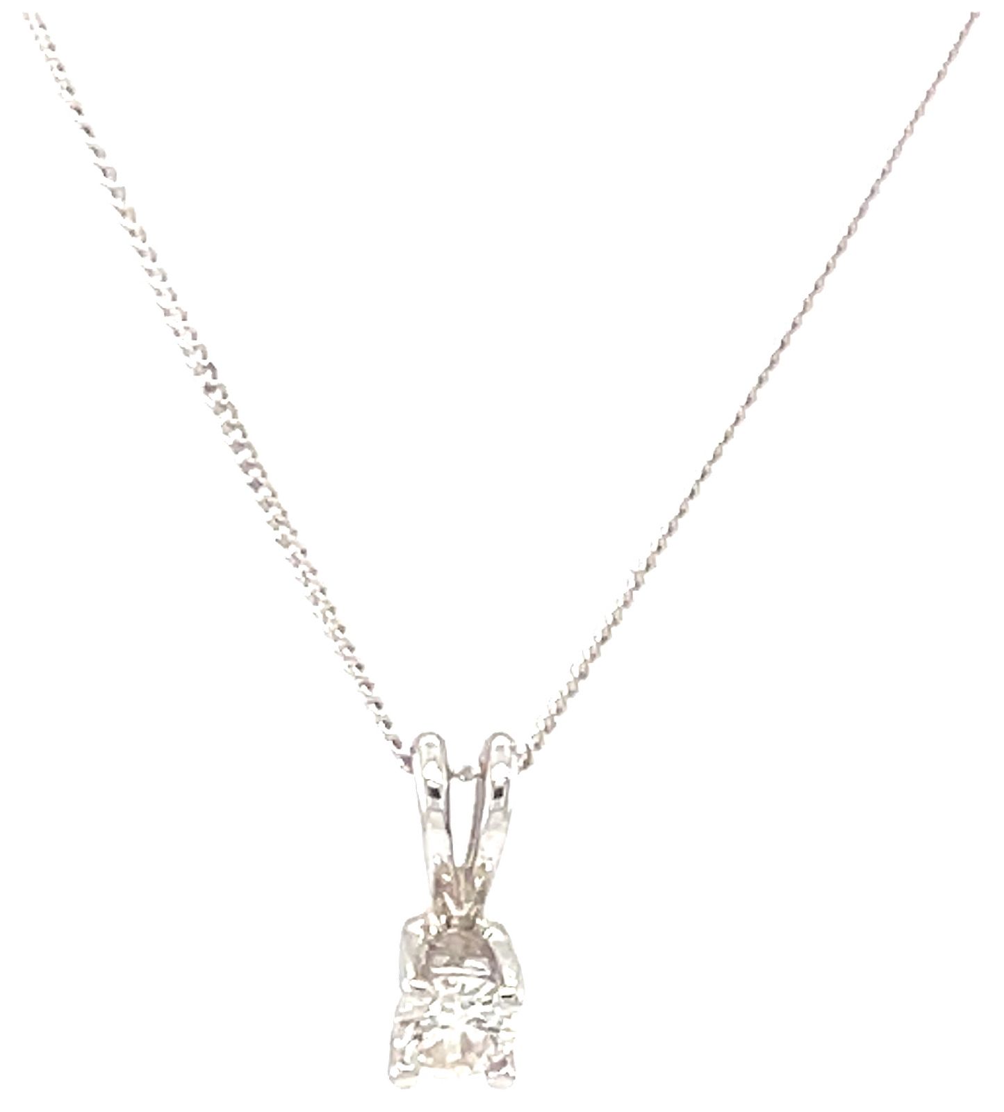 James Moore J22300 18k White Gold 0.25 SI Diamond Pendant Jewellery