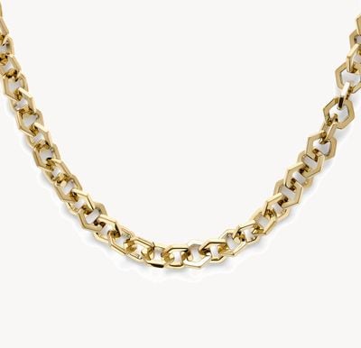 Olivia Burton Womens Gold Honecomb Link Necklace 24100087