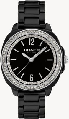Coach Women's Kitt (34mm) Black Dial / Black Ceramic Bracelet 14504564