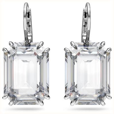Swarovski Millenia Drop Earrings Octagon Cut White Rhodium Plated 5636569