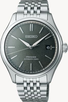 Seiko Presage Classic Series ‘Sensaicha’ (40.2mm) Grey Green Dial / Stainless Steel Bracelet SPB465J1