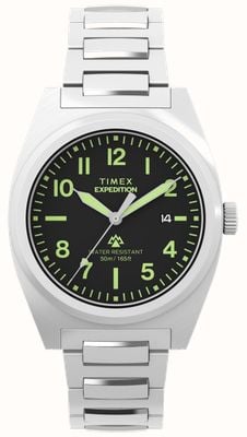 Timex Expedition (39mm) Black Dial / Stainless Steel Bracelet TW2Y18300