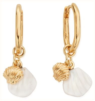 ChloBo TREASURES OF BALI Dream Waves Oval Hoop Earrings - 18ct Gold Plated GEH35153541