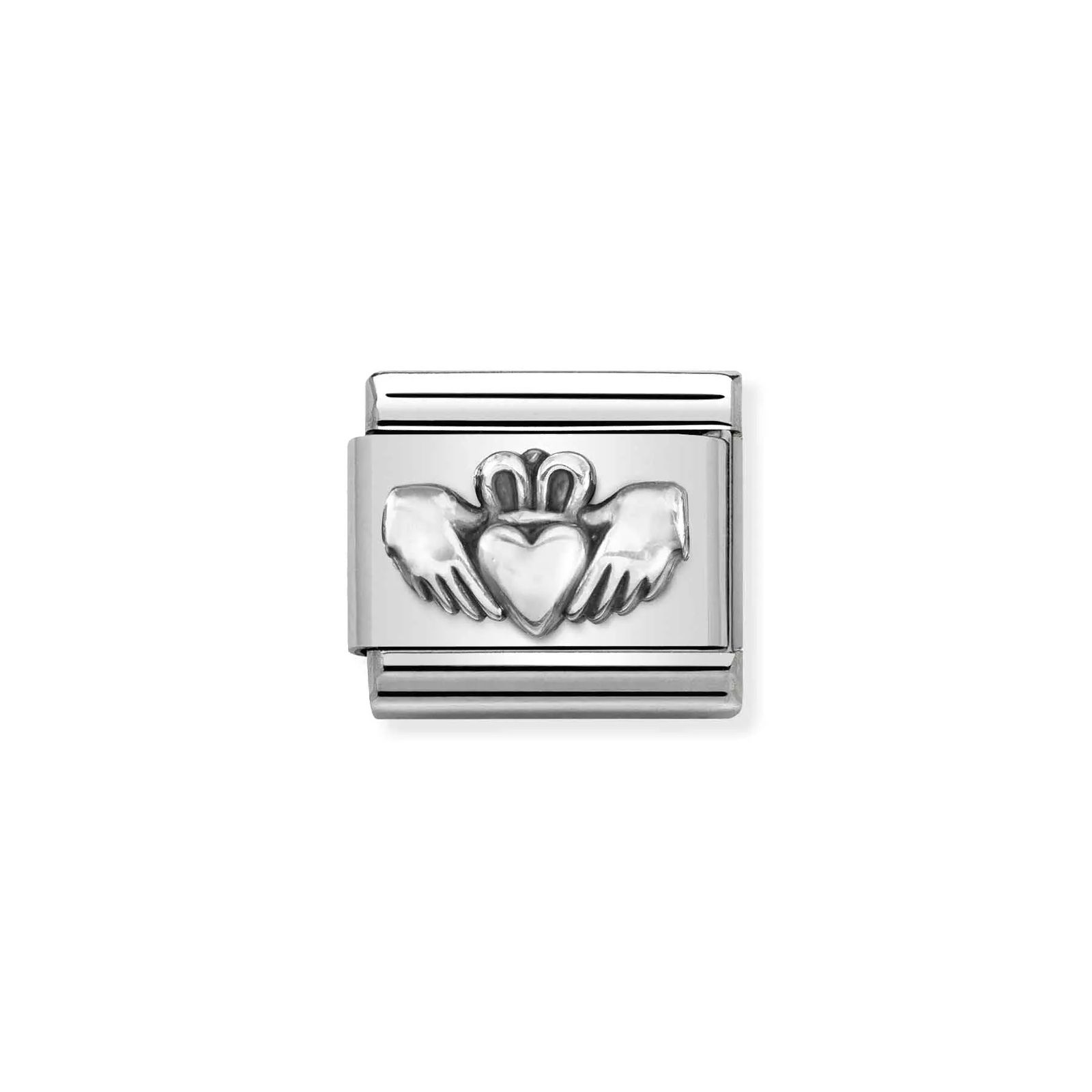 Nomination 330101/53 Classic Claddagh Oxidised & Steel Charm Jewellery