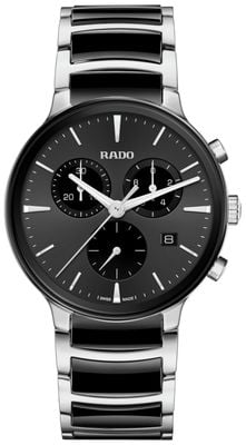 RADO Centrix Chronograph (41mm) Black Dial / Black High-Tech Ceramic & Stainless Steel Bracelet R30210152