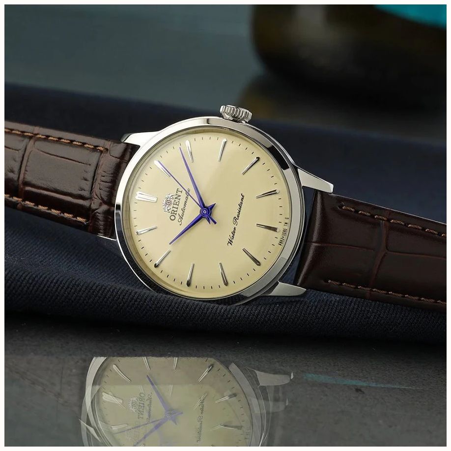 Orient Bambino 36mm Automatic Watch – Ivory Dial & Brown Leather Strap RA-BB0104Y30B - alternate view 6