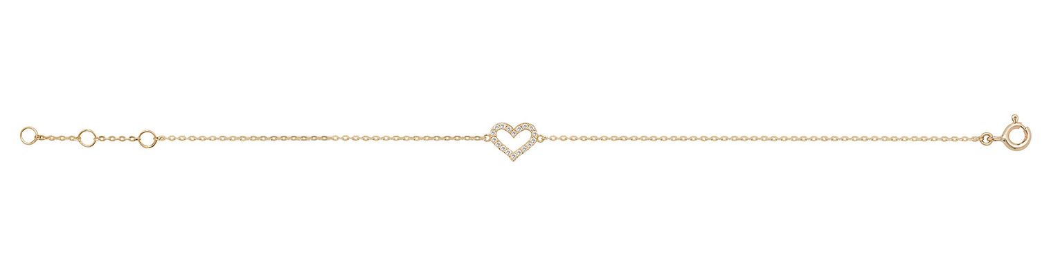 Treasure House BR604 Women's 9ct Yellow Gold 7.25 Inch Cubic Jewellery