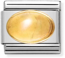 Nomination Classic OVAL STONES In Stainless Steel With 18ct Gold CITRINE Charm 030504/07
