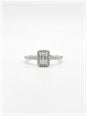 0.56ct Emerald Natural Diamond Platinum Halo Side Stone Ring ENG4043