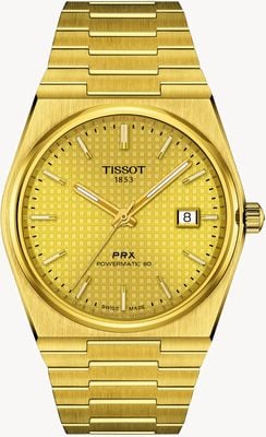 Tissot PRX Powermatic 80 (40mm) Gold Dial / Gold PVD Stainless Steel T1374073302100