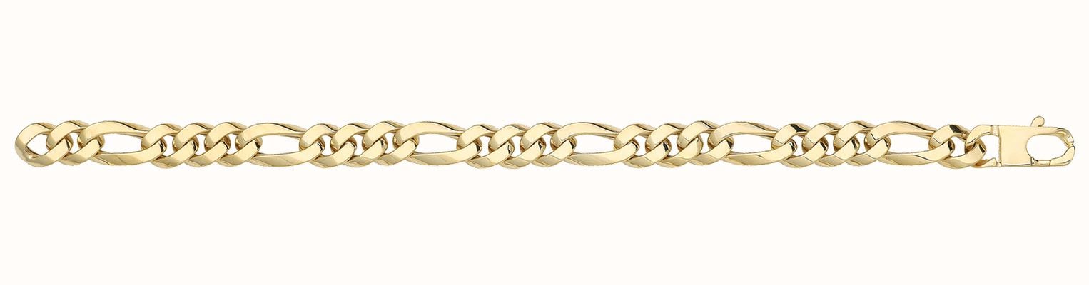 James Moore TH 9ct Yellow Gold Hollow Curb Bracelet BR682