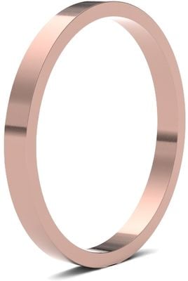 James Moore Wedding Rings | 9ct Rose Gold | 2mm | Light | Flat | AG_2LLF-9R