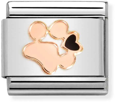 Nomination Classic Dog Paw Print Steel Charm 430202/18