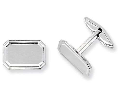 James Moore TH G9026 Sterling Silver Plain Rectangular Jewellery