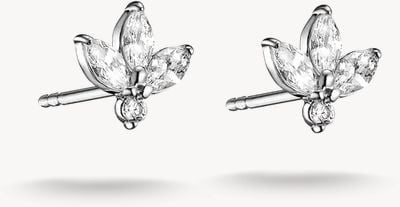 Thomas Sabo flower stud earrings with white stone H2371-051-14