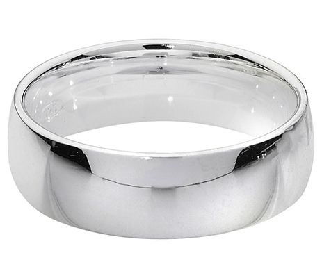 James Moore TH G7716/W Silver Traditional Court 6 mm Wedding Jewellery
