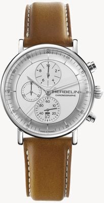 Herbelin Inspiration Men's Brown Leather Strap Watch 35647AP12GD