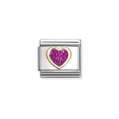 Nomination 030220/09 COMPOSABLE CLASSIC LINK, HEART, FUCHSIA Jewellery