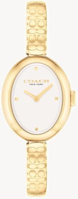 Coach Sammy (22.5mm) Silver Dial / Gold PVD Stainless Steel Bracelet 14504528