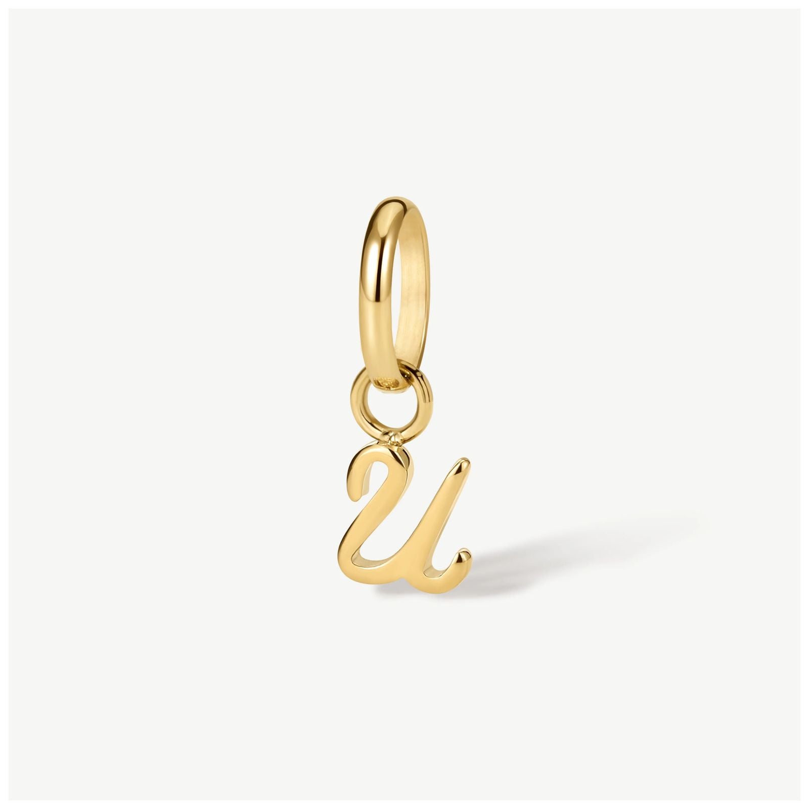 D.LOUISE CH-39-21 Gold Tone Mini Italic Initial Charm - U Jewellery