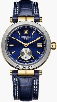 Herbelin Newport Originals Heritage Small-Seconds Limited Edition (38mm) Blue Dial / Blue Leather Strap 1956T35