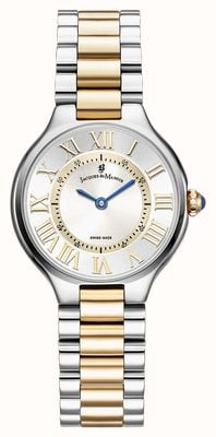 Jacques Du Manoir Celine Two-Hand Quartz (29mm) Silver Sunray Dial / Two-Tone Stainless Steel Bracelet JWL06002