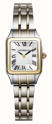 Herbelin Luna Mini Quartz (18.6mm) Silver-White Guilloché Dial / Two-Tone Stainless Steel Bracelet 17407BT08