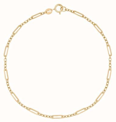 Elements Gold 9ct Yellow Gold Small Elongated Link Bracelet GB514
