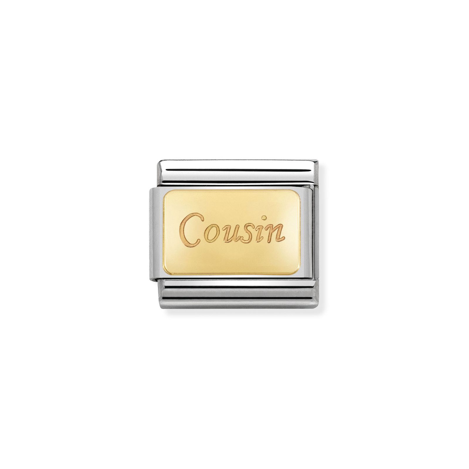 Nomination 030121/36 Classic Cousin 18ct Gold & Steel Charm Jewellery