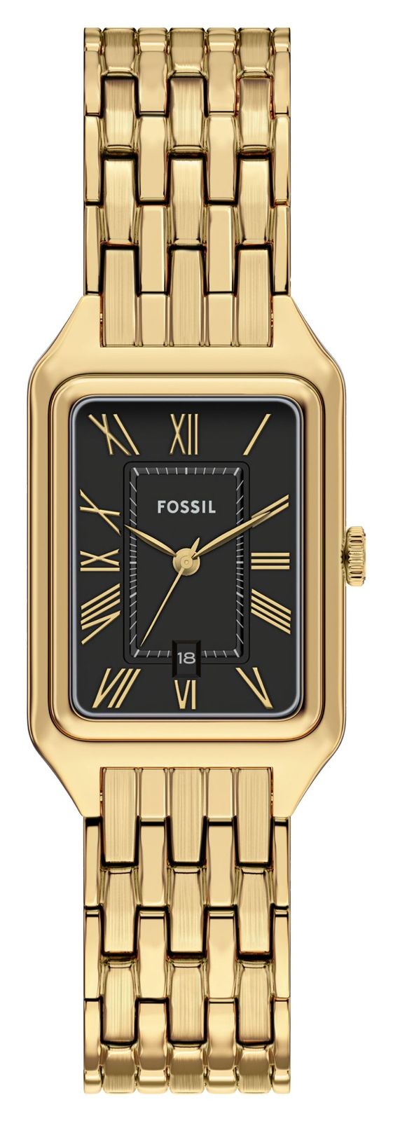 Fossil ES5434 Raquel (23mm) Black Dial / Gold PVD Stainless Watch