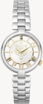 Plein Sport TIGER LUXE (36mm) Transparent Silver Dial / Stainless Steel Bracelet PSMBA0123