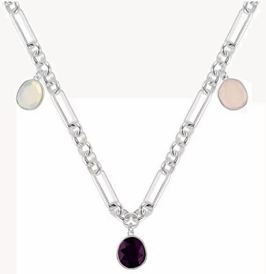 Radley Jewellery Multicoloured Stone Charm Silver Necklace RYJ2423S
