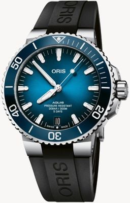 ORIS Aquis Date Calibre 400 Automatic (43.5mm) Blue Dial / Black Rubber Strap 01 400 7763 4135-07 4 24 74EB