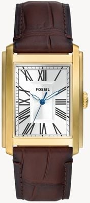 Fossil Carraway (30mm) Silver Dial / Brown Leather Strap FS6011