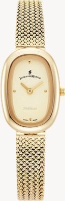 Jacques Du Manoir Noblesse Two-Hand Quartz (20mm) Champagne Dial / Gold PVD Stainless Steel Mesh Bracelet JWL05202
