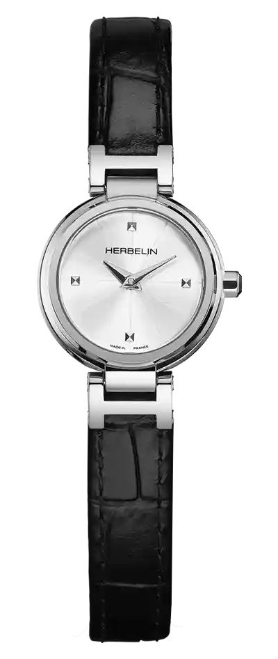Herbelin 17312AP12 Lady H Quartz (22mm) Silver Sunray Dial Watch
