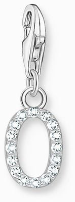 Thomas Sabo Charm Pendant Letter O With White Stones Sterling Silver 1952-051-14