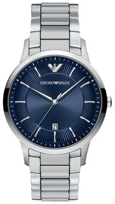 Emporio Armani Men's Stainless Steel Navy Blue Dial & Stainless Steel Bracelet AR11837