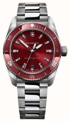 Victorinox Maverick Quartz (39mm) Red Dial / Stainless Steel Bracelet 242098